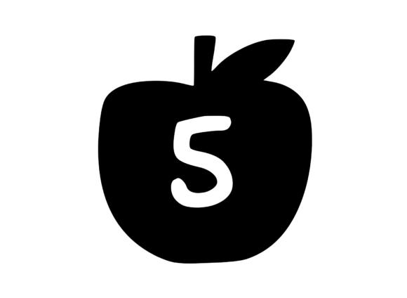 Apple with Children's Playful Mono 5: A Versatile Embroidery Design