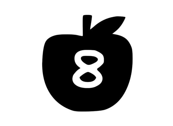 Apple with Children s Playful Mono 8: A Versatile Graphics Asset for Crafts
