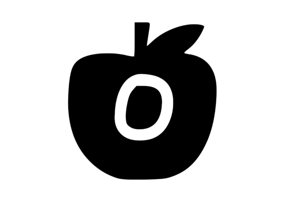 Apple with Children's Playful Mono: A Versatile Graphics Asset for Crafts