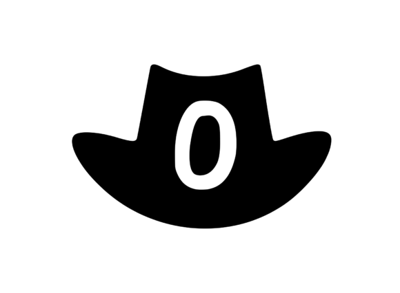 Cowboy Hat with Playful Mono: A Versatile Graphic for Creative Crafts
