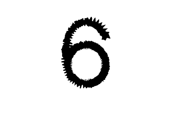 Crazy Spiky Cactus Themed Mono 6: A Unique Graphics Asset for Crafts