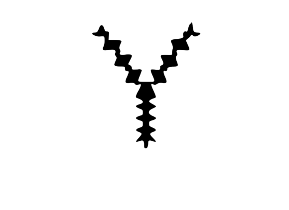 Crazy Spiky Cactus Themed Mono Y for Graphics and Crafts