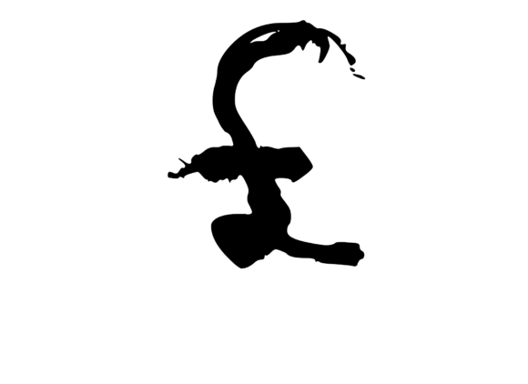 Frightfully Scary Scratched Mono £: A Spooky Design