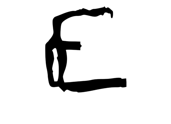 Frightfully Scary Scratched Mono E: A Bold Graphics Choice for Crafts