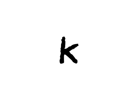 Hand Drawn Chalk Effect Mono K: Perfect for Creative Graphics and Crafts