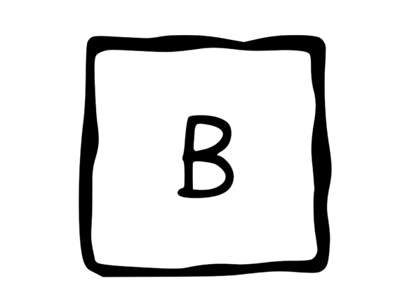 Hand Drawn Outlined Frame with Mono for Graphics and Crafts