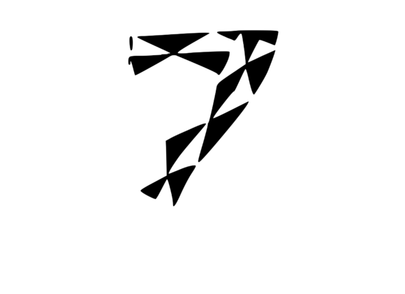 Playful Geometric Pattern Mono 7: A Versatile Craft Graphics Asset