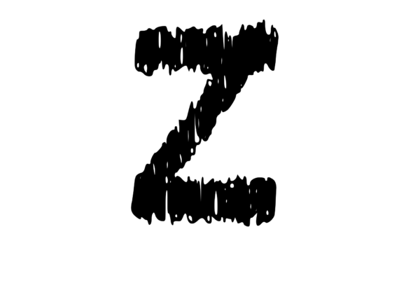 Quickly Scribbled Rough Mono Z: A Versatile Graphic for Crafts