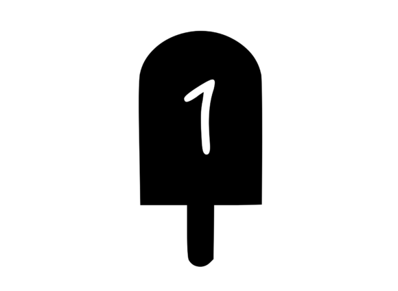 Sweet Summer Ice Lolly Mono 1: A Versatile Graphics Asset for Crafts