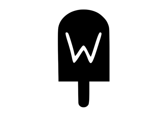 Sweet Summer Ice Lolly Mono W: A Perfect Graphics Asset for Crafts
