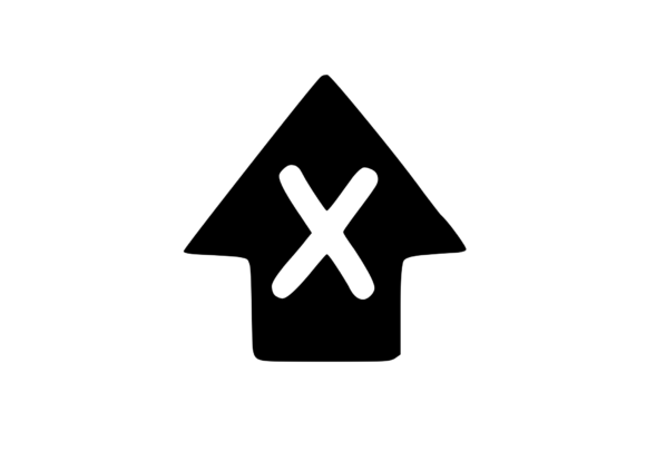 Up Arrow with Children's Playful Mono: A Crafty Graphic Asset