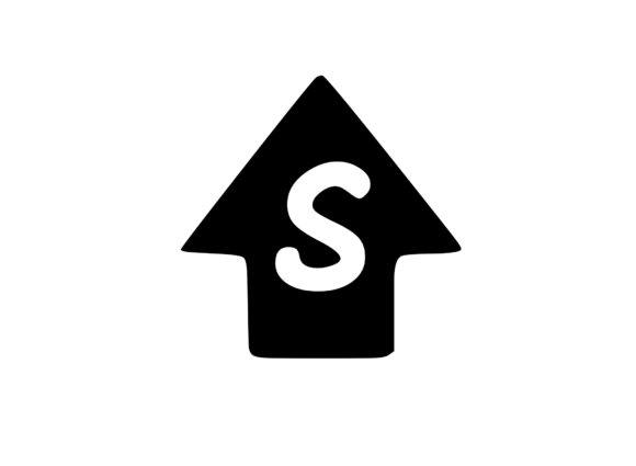 Up Arrow with Children's Playful Mono: A Crafty Graphic Gem